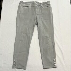 J Jill Denim Size 12 Petite Authentic Fit Slim Ankle Gray